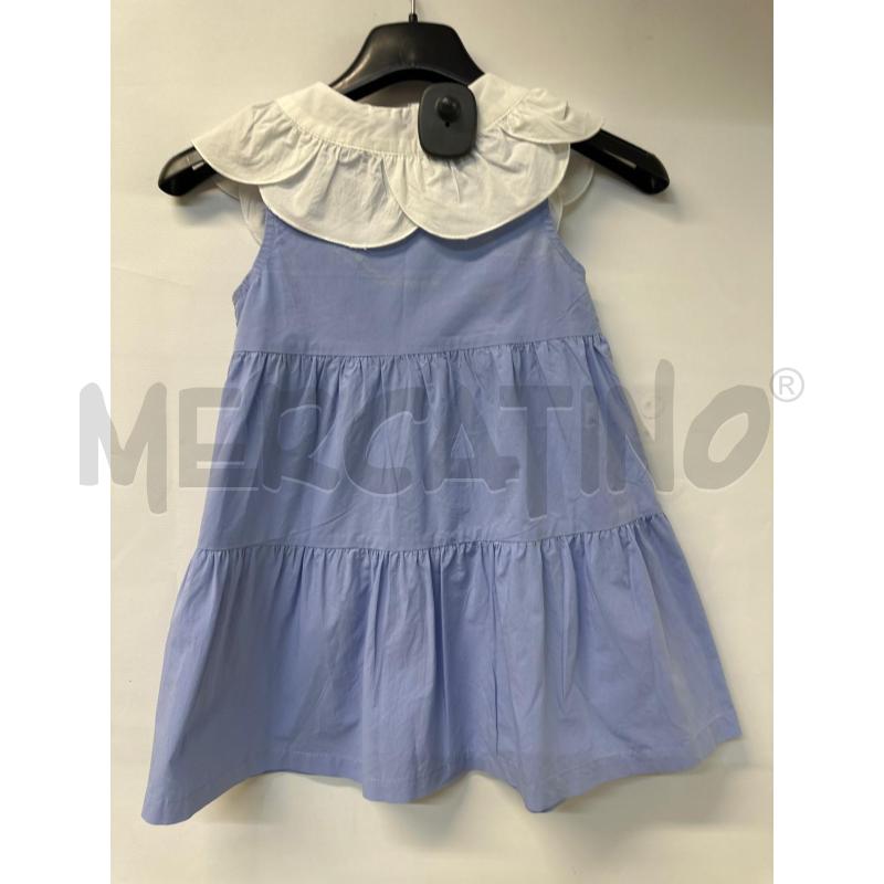 VESTITO BAMBINA ZARA CELESTE COLLETTO BIANCO | Mercatino dell'Usato Acerra 2