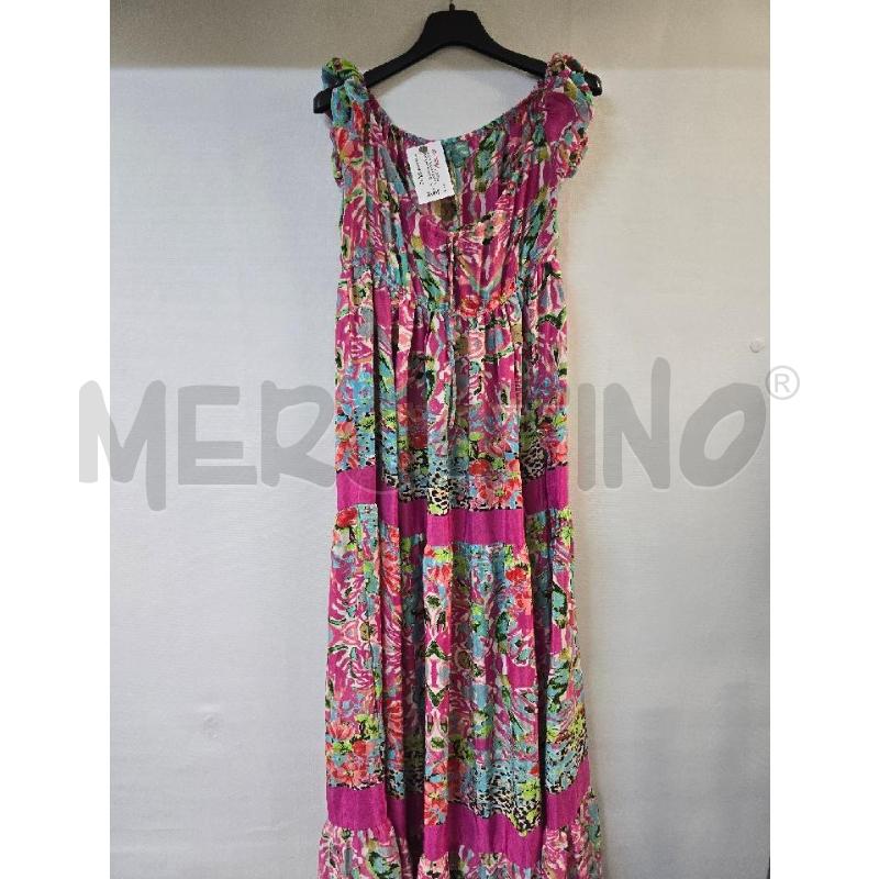 VESTITO DONNA ANTICA SARTORIA GIACOMO CINQUE FUXIAVERDE | Mercatino dell'Usato Acerra 1