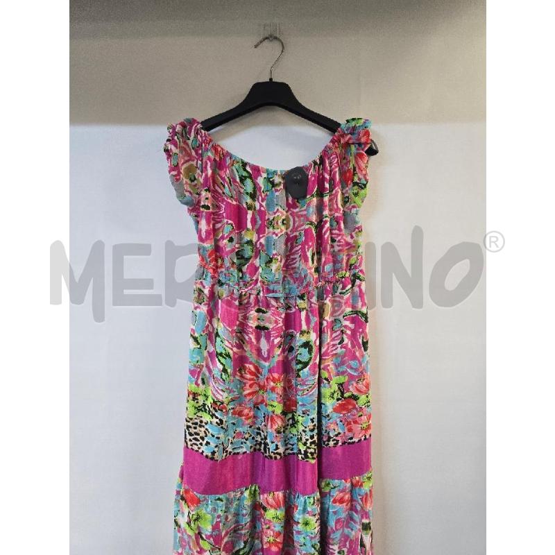 VESTITO DONNA ANTICA SARTORIA GIACOMO CINQUE FUXIAVERDE | Mercatino dell'Usato Acerra 3