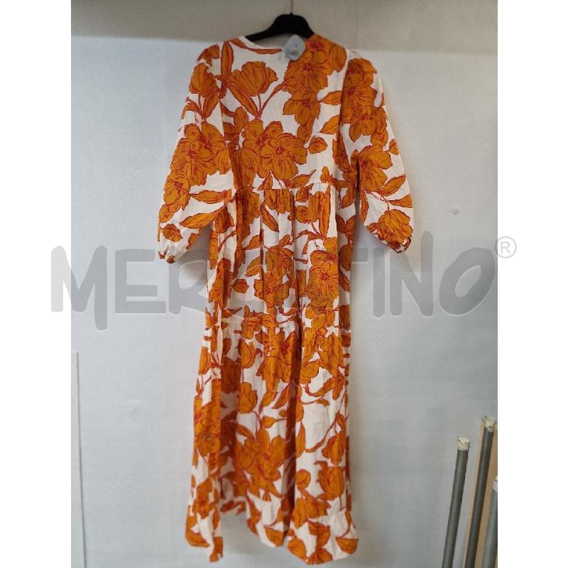 VESTITO DONNA BIANCO ARANCIO FIORI RESERVED | Mercatino dell'Usato Acerra 2