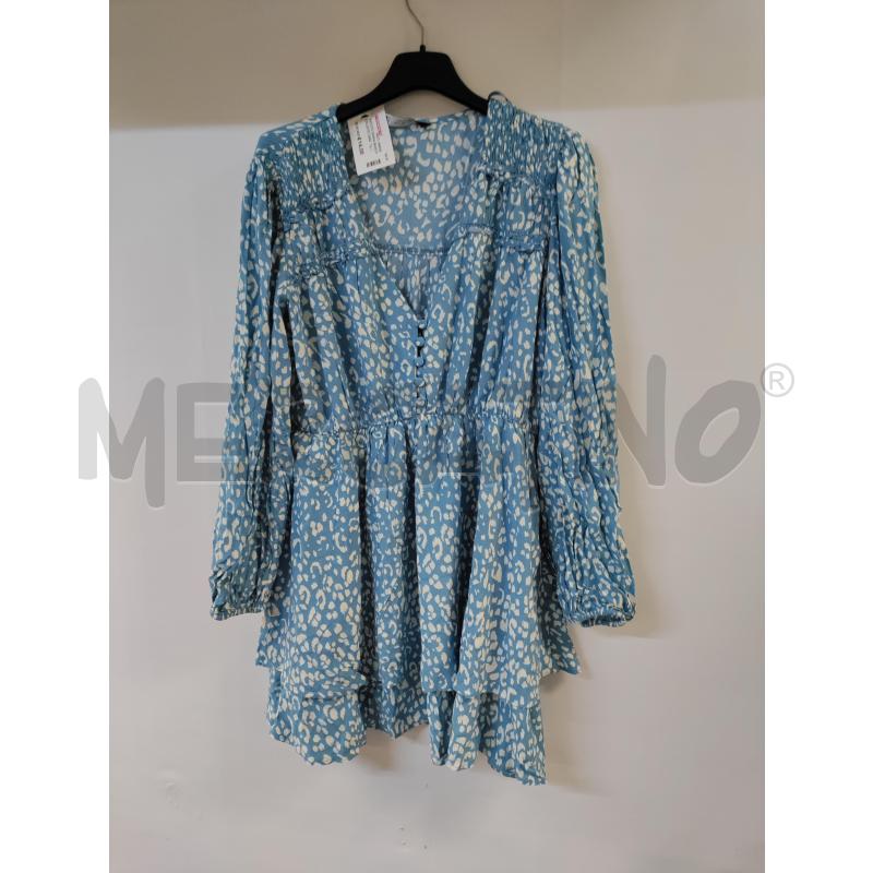 VESTITO DONNA BIANCO CELESTE ZARA  | Mercatino dell'Usato Acerra 1