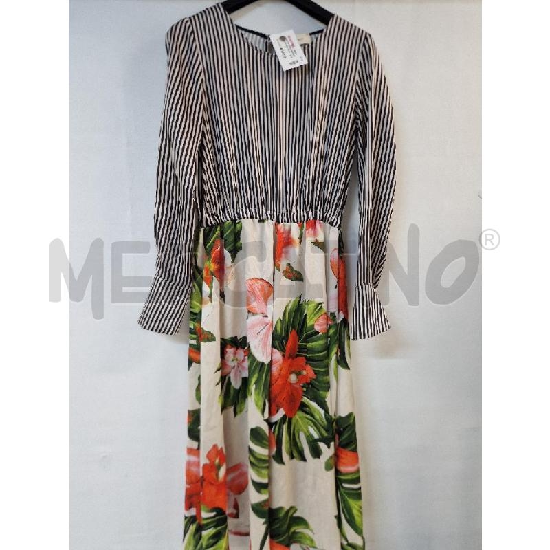 VESTITO DONNA BIANCO FIORI ROSSO VICOLO | Mercatino dell'Usato Acerra 1