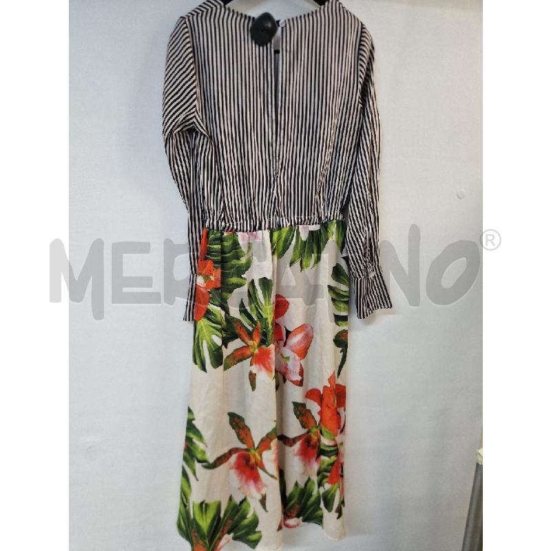VESTITO DONNA BIANCO FIORI ROSSO VICOLO | Mercatino dell'Usato Acerra 2