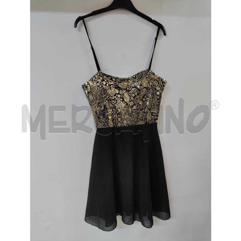 VESTITO DONNA CAMOMILA NERO PAIETTE GIALLO | Mercatino dell'Usato Acerra 1