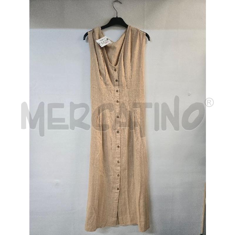 VESTITO DONNA CAMOMILLA BEIGE LUNGO | Mercatino dell'Usato Acerra 1