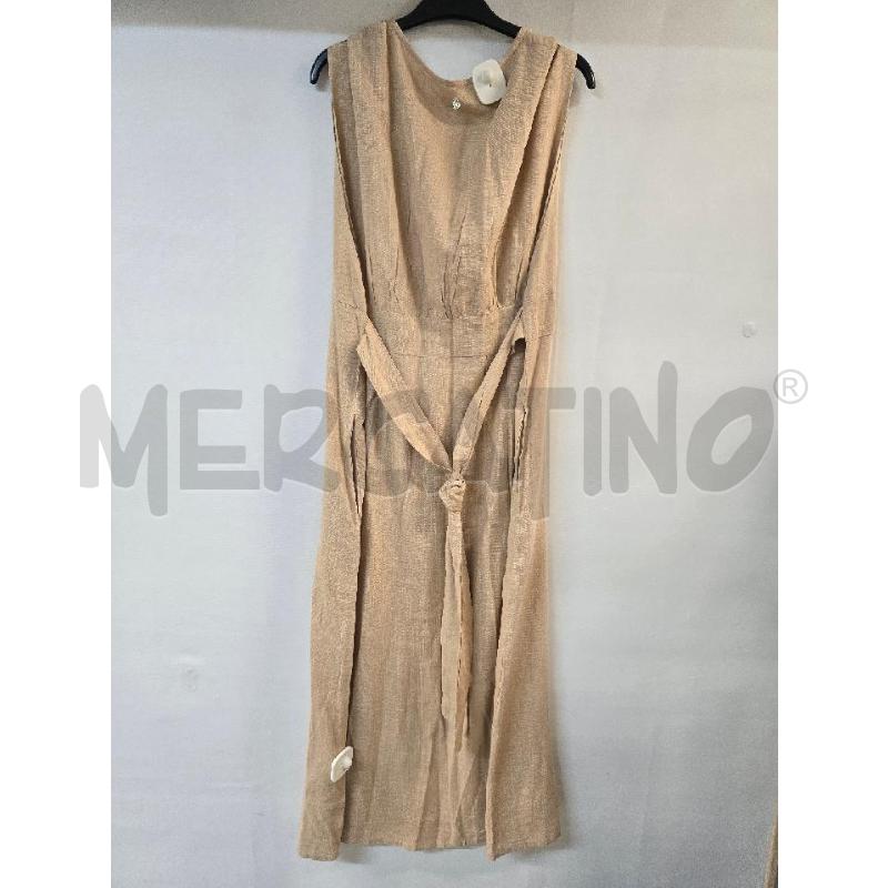 VESTITO DONNA CAMOMILLA BEIGE LUNGO | Mercatino dell'Usato Acerra 2