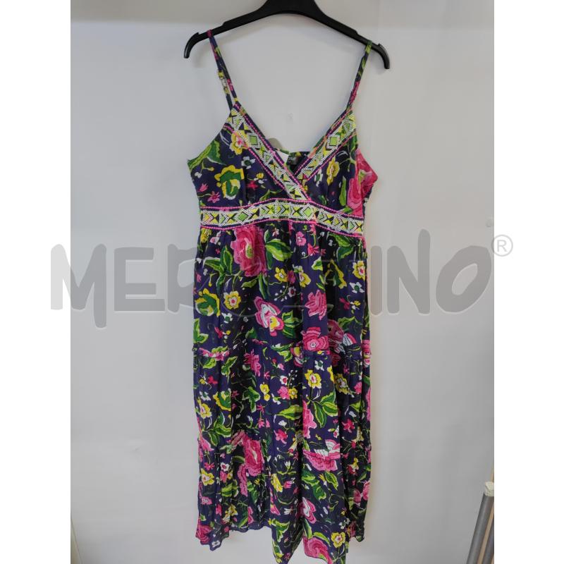 VESTITO DONNA CAMOMILLA BLU FANTASOIA VERDE GIALLO | Mercatino dell'Usato Acerra 1
