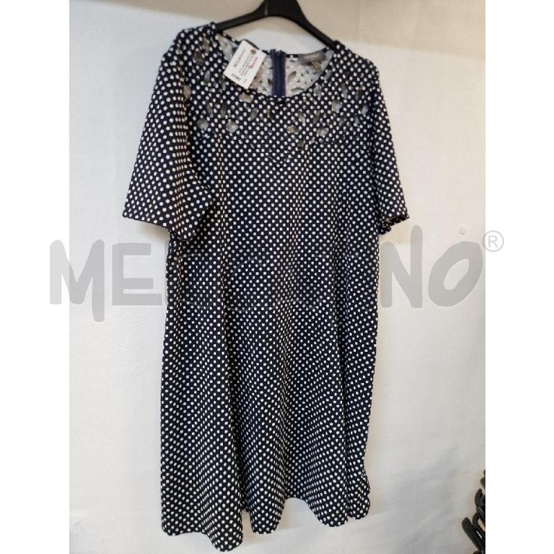 VESTITO DONNA CAMOMILLA BLU PUNTI BIANCO | Mercatino dell'Usato Acerra 1