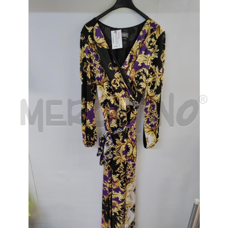 VESTITO DONNA CAMOMILLA NERO VIOLA GIALLO | Mercatino dell'Usato Acerra 1