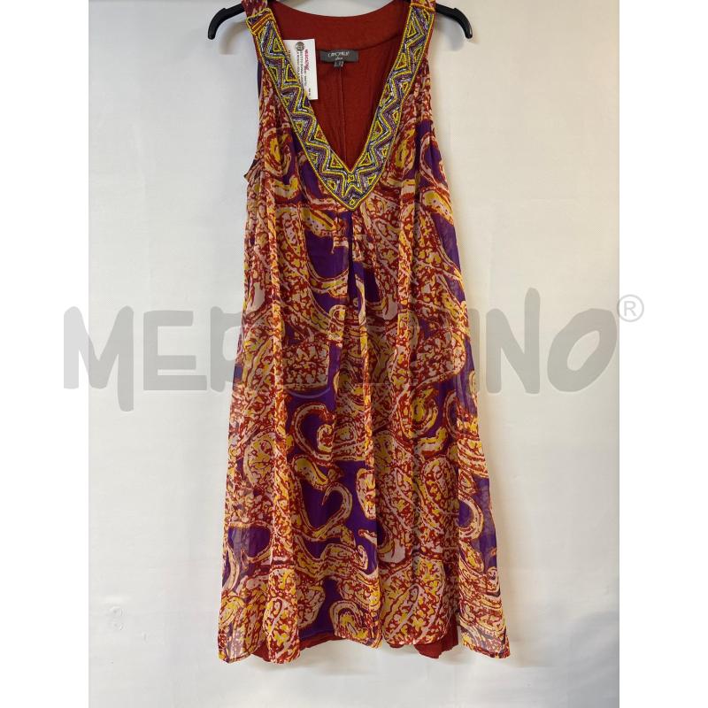 VESTITO DONNA CAMOMILLA ROSSO VIOLA GIROMANICA | Mercatino dell'Usato Acerra 1