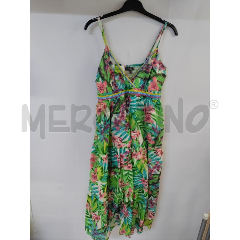 VESTITO DONNA CAMOMILLA VERDE ROSA | Mercatino dell'Usato Acerra 1