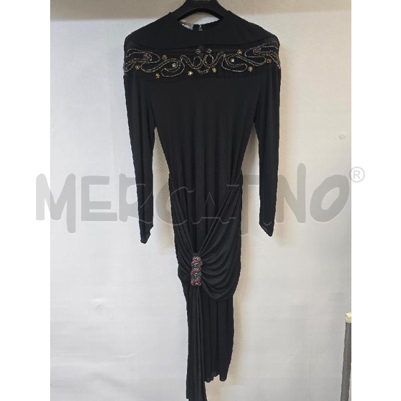 VESTITO DONNA CREASY NERO CON FASCIA | Mercatino dell'Usato Acerra 1