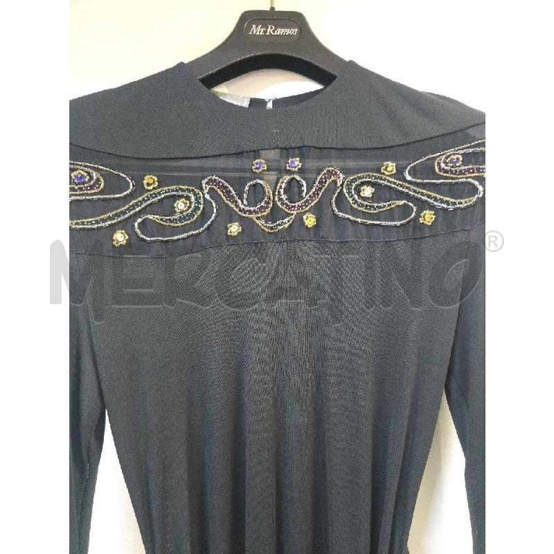 VESTITO DONNA CREASY NERO CON FASCIA | Mercatino dell'Usato Acerra 2