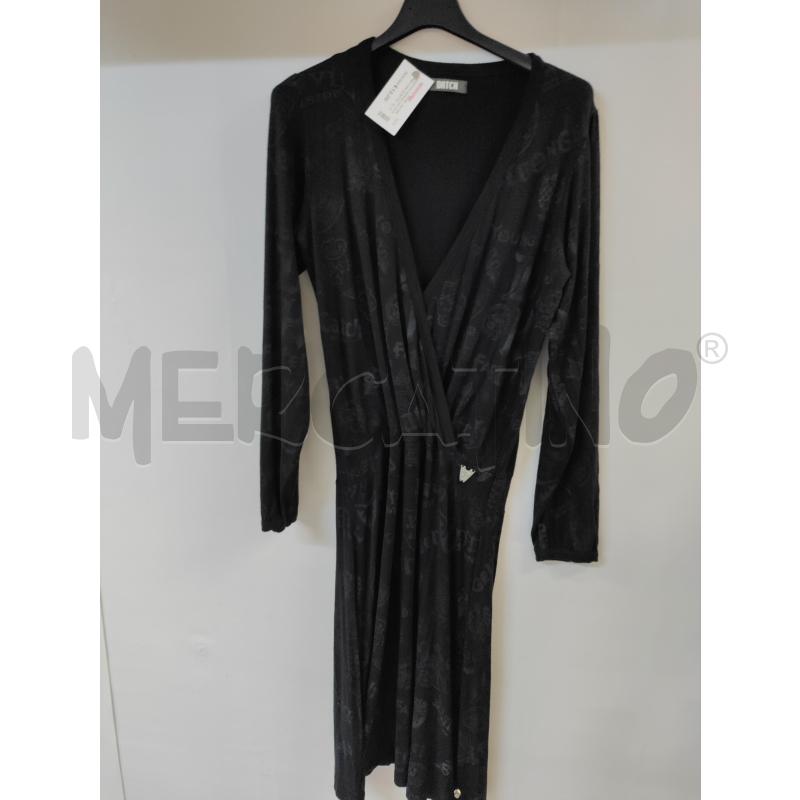 VESTITO DONNA DATCH NERO CON SCRITTE | Mercatino dell'Usato Acerra 1