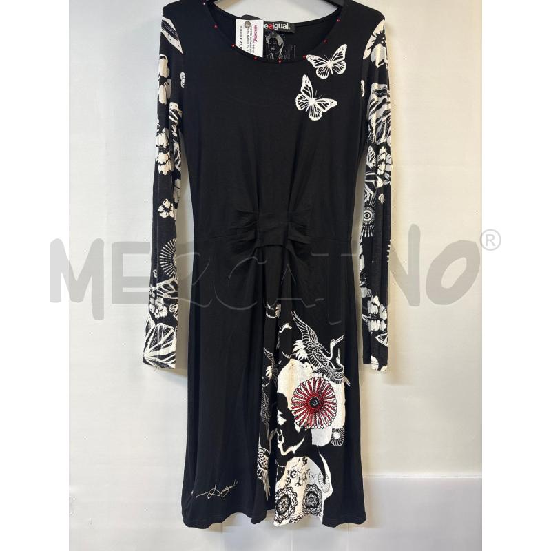VESTITO DONNA DESIGUAL NERO BIANCO | Mercatino dell'Usato Acerra 1
