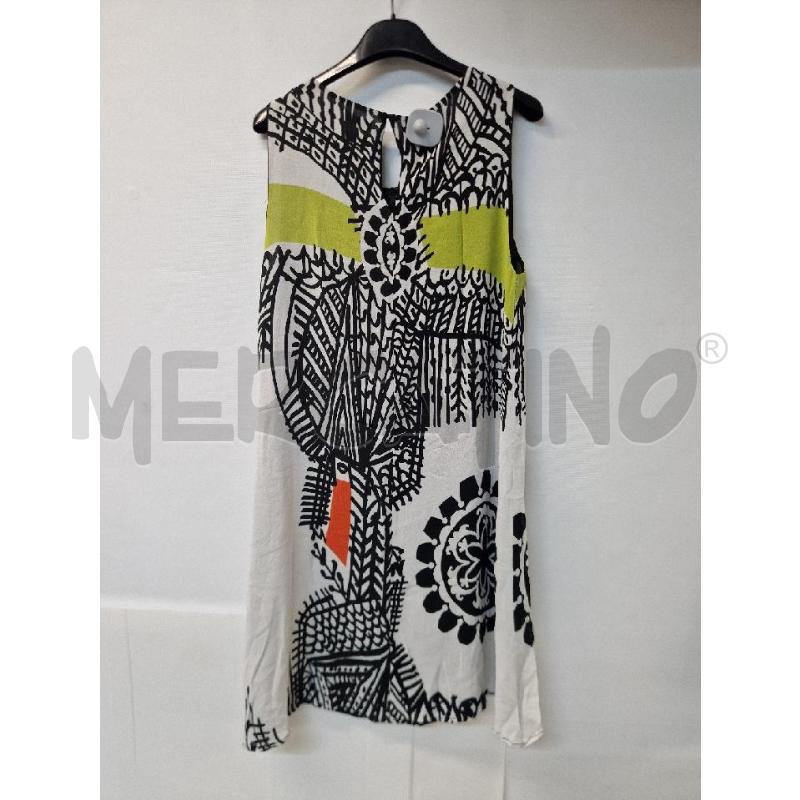 VESTITO DONNA DESIGUAL NERO CON PERLINE COLORATE | Mercatino dell'Usato Acerra 2