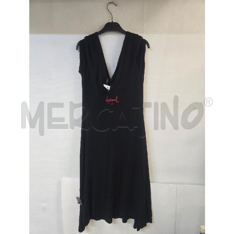 VESTITO DONNA DESIGUAL NERO CUORE STRASS ROSSO | Mercatino dell'Usato Acerra 1