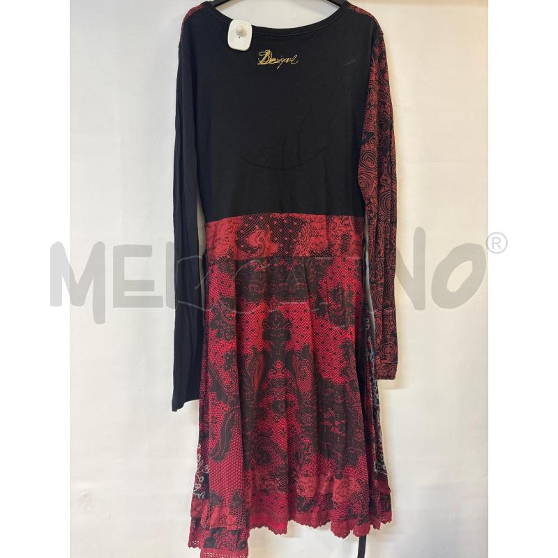 VESTITO DONNA DESIGUAL NERO FANTASIA ROSSO GRIGIO | Mercatino dell'Usato Acerra 2
