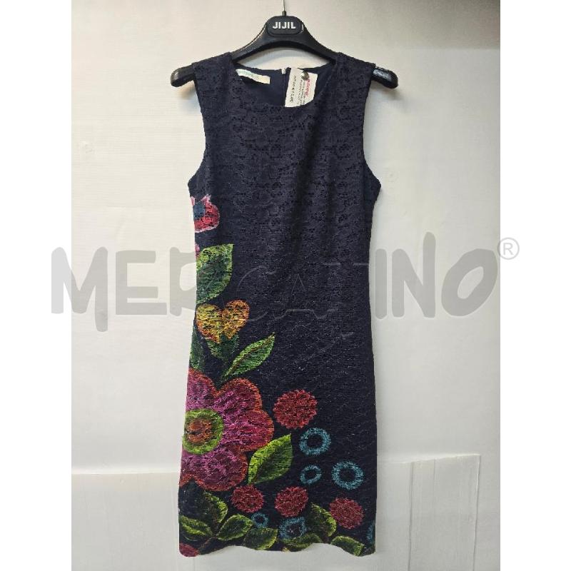 VESTITO DONNA DESIGUAL RIVAMATO BLU FIORI | Mercatino dell'Usato Acerra 1