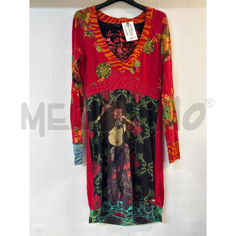 VESTITO DONNA DESIGUAL ROSSO ARANCIONE VOLTO DONNA | Mercatino dell'Usato Acerra 1