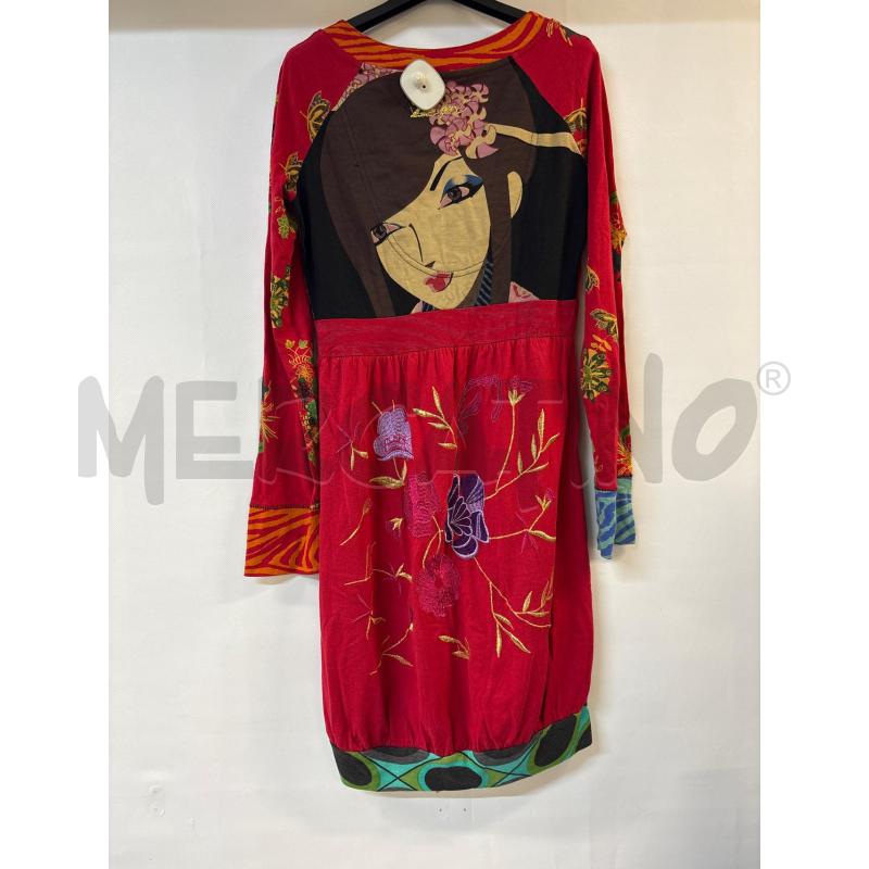 VESTITO DONNA DESIGUAL ROSSO ARANCIONE VOLTO DONNA | Mercatino dell'Usato Acerra 2