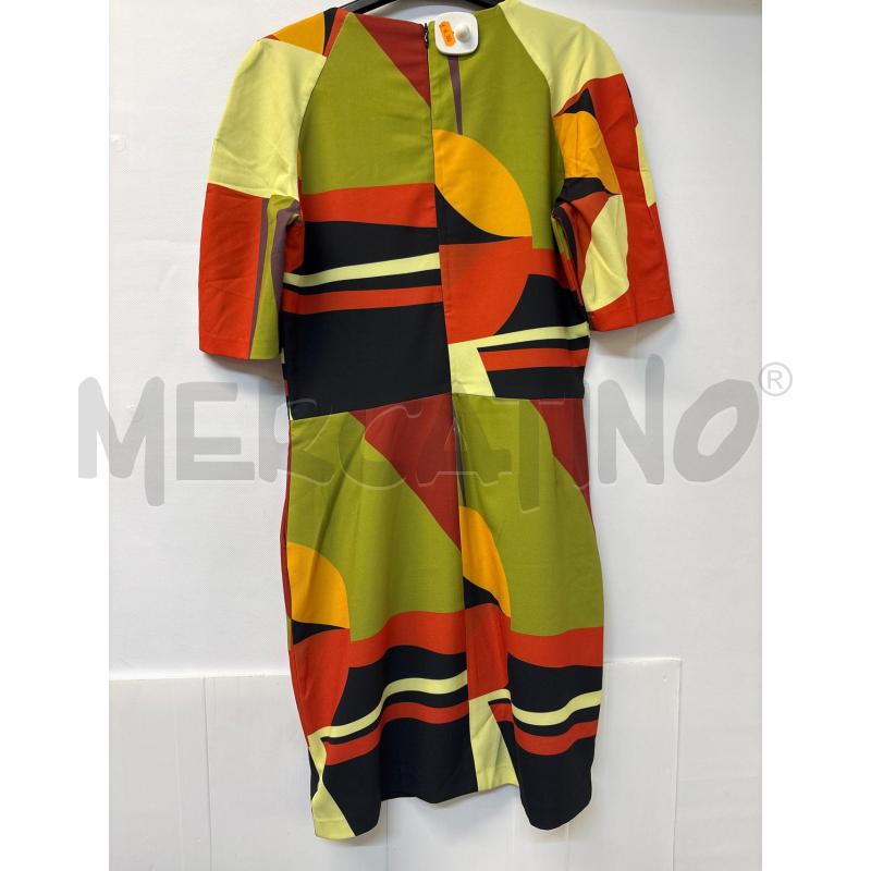 VESTITO DONNA DESIGUAL VERDE ARANCIONE GIALLO | Mercatino dell'Usato Acerra 2