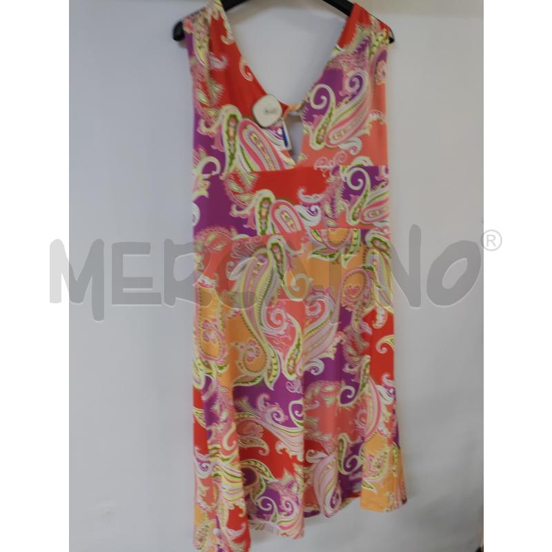 VESTITO DONNA DORABELLA ARANCIONE VIOLA | Mercatino dell'Usato Acerra 2