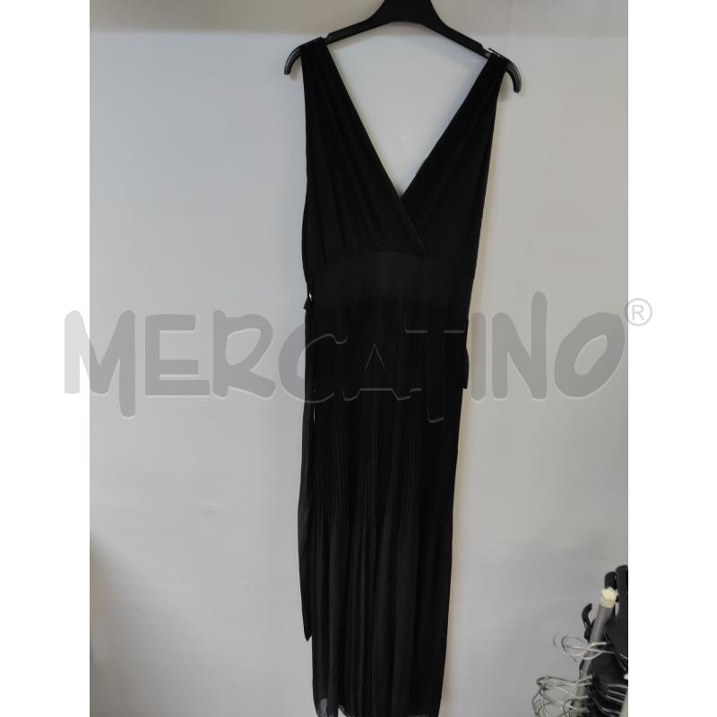 VESTITO DONNA ECO NERO PLISSETTATO | Mercatino dell'Usato Acerra 1