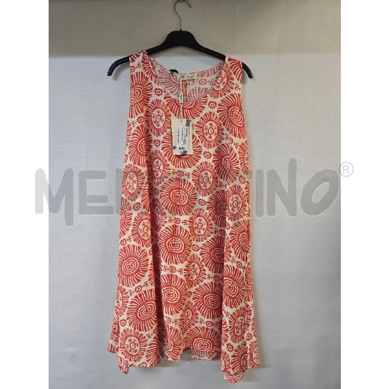 VESTITO DONNA ELENA P ARANCIONE BIANCO | Mercatino dell'Usato Acerra 1