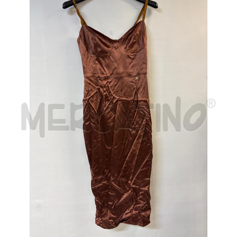 VESTITO DONNA ELISABETTA FRANCHI MARRONE LUCIDO | Mercatino dell'Usato Acerra 1