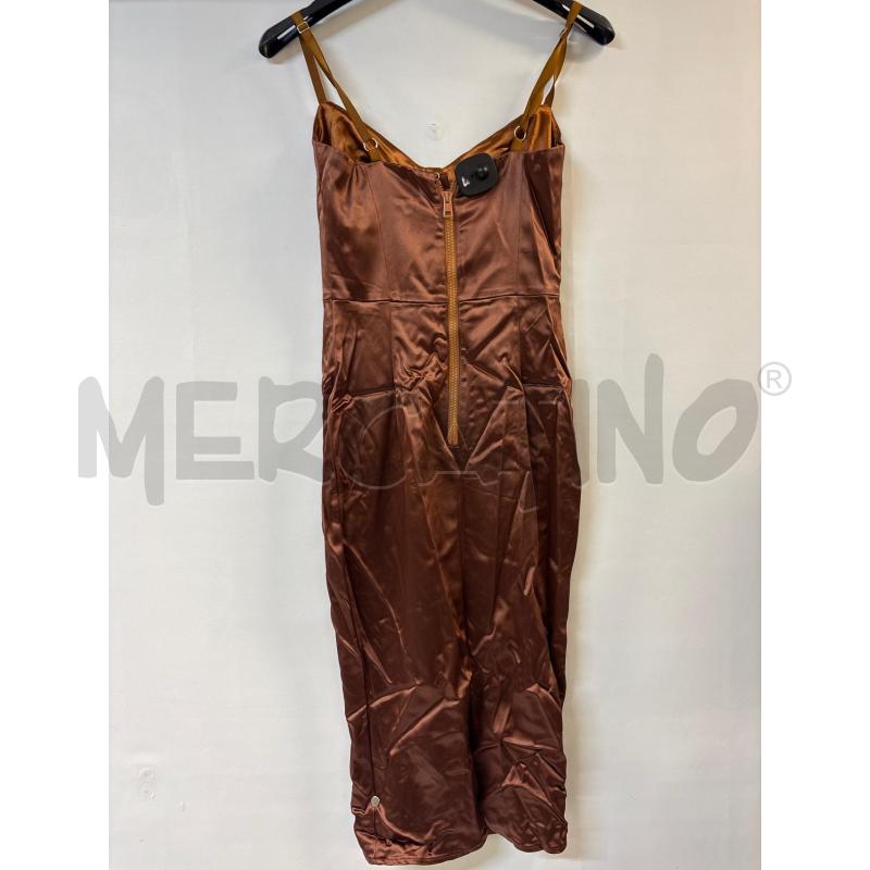 VESTITO DONNA ELISABETTA FRANCHI MARRONE LUCIDO | Mercatino dell'Usato Acerra 2