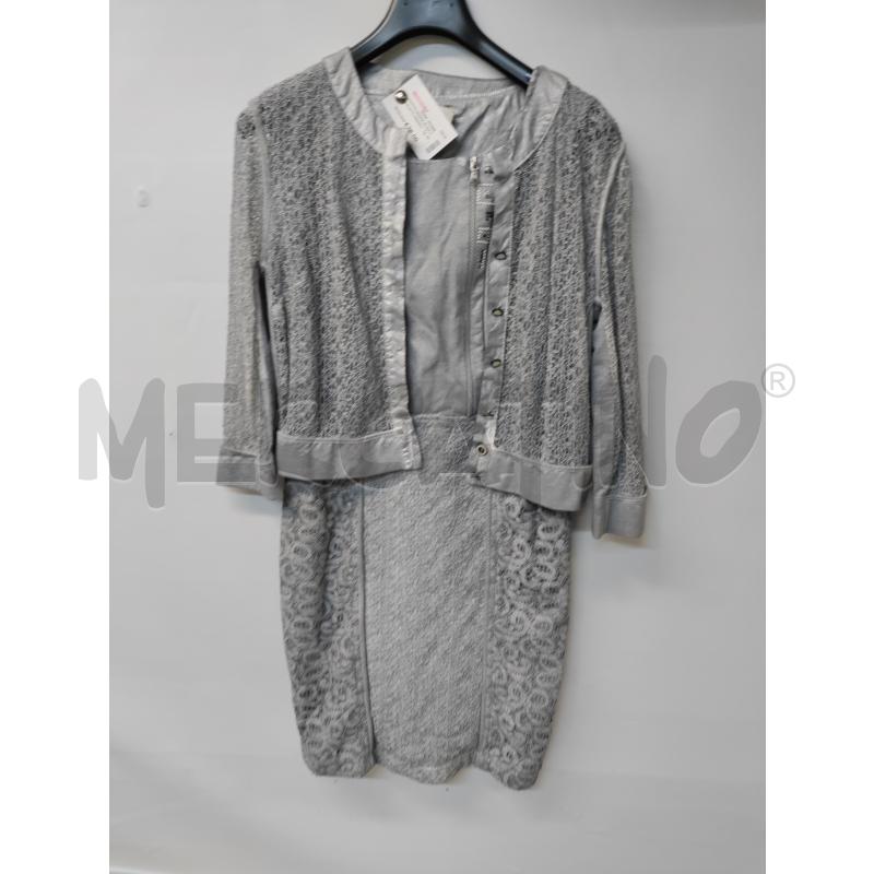 VESTITO DONNA ELISA CAVALETTI GRIGIO+COPRISPALLE MERLETTO | Mercatino dell'Usato Acerra 1