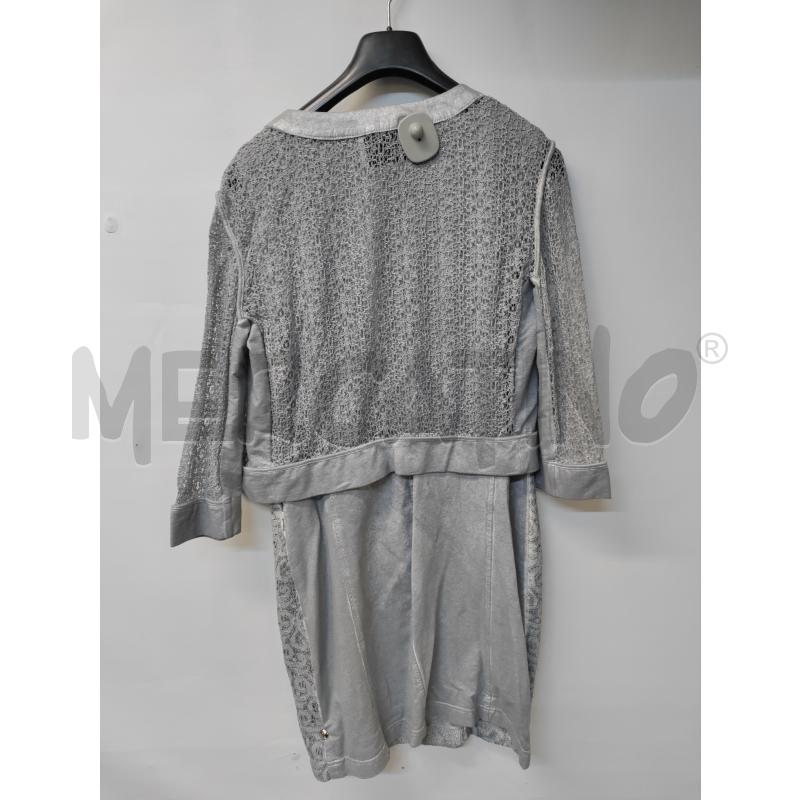 VESTITO DONNA ELISA CAVALETTI GRIGIO+COPRISPALLE MERLETTO | Mercatino dell'Usato Acerra 2