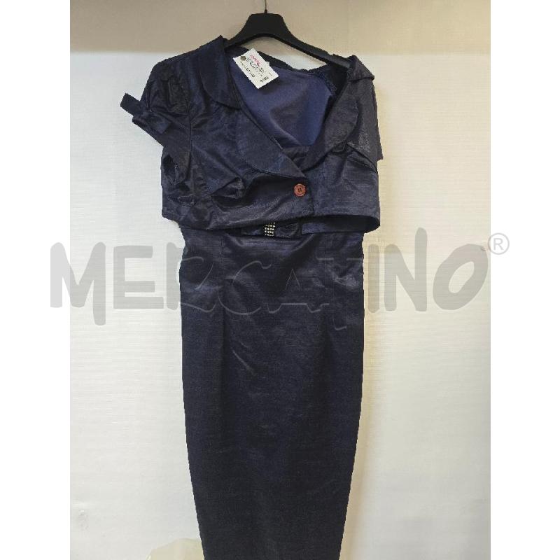 VESTITO DONNA ETENSIVE BLU TUBINO+COPRISPALLA | Mercatino dell'Usato Acerra 1
