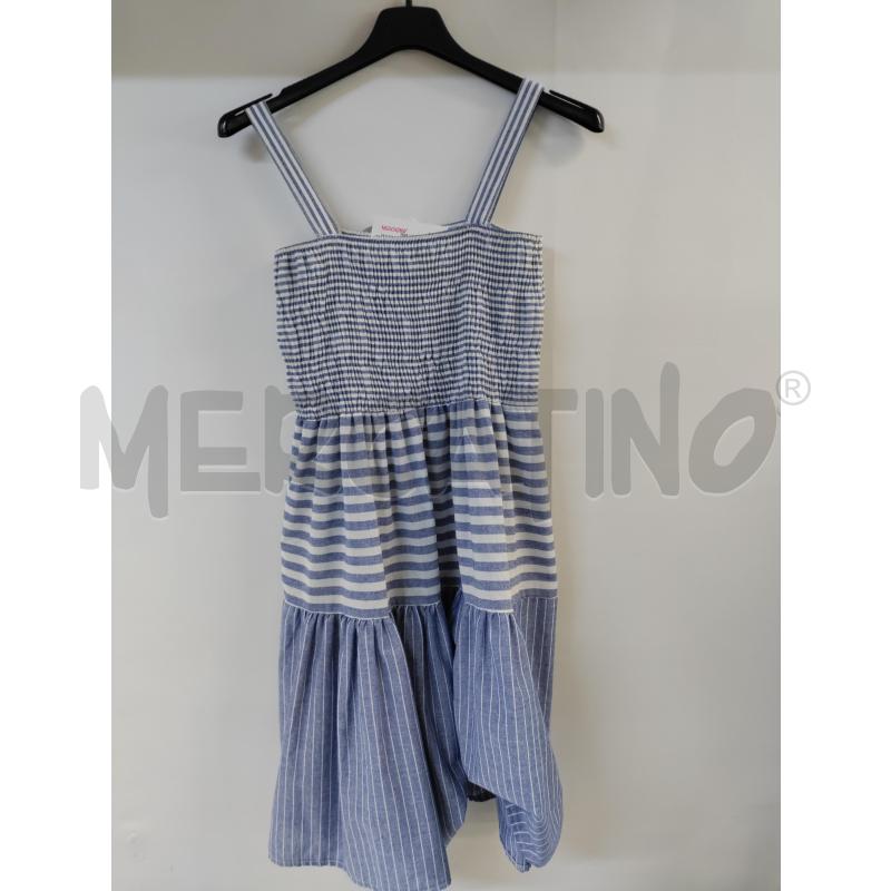 VESTITO DONNA EXTASY CELESTE BIANCO RIGATO | Mercatino dell'Usato Acerra 1