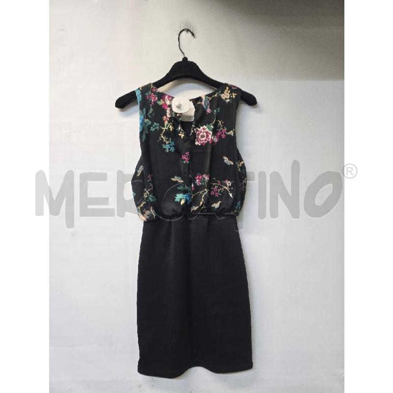 VESTITO DONNA FORNARINA NERO FIORI VIOLA BLU | Mercatino dell'Usato Acerra 2