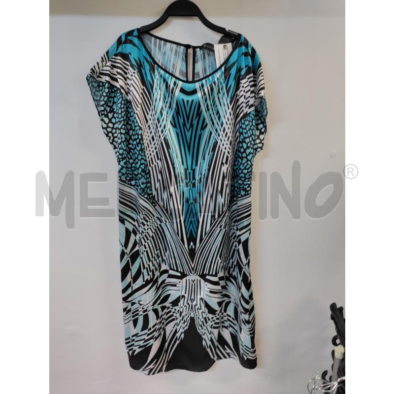 VESTITO DONNA GIULIA VALLI AZZURRO NERO LUCIDO | Mercatino dell'Usato Acerra 1