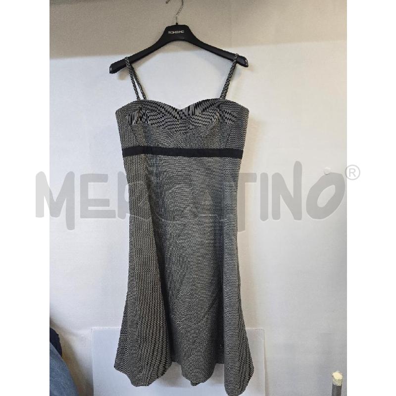 VESTITO DONNA HALLHUBER RIGHE NERO BIANCO | Mercatino dell'Usato Acerra 1