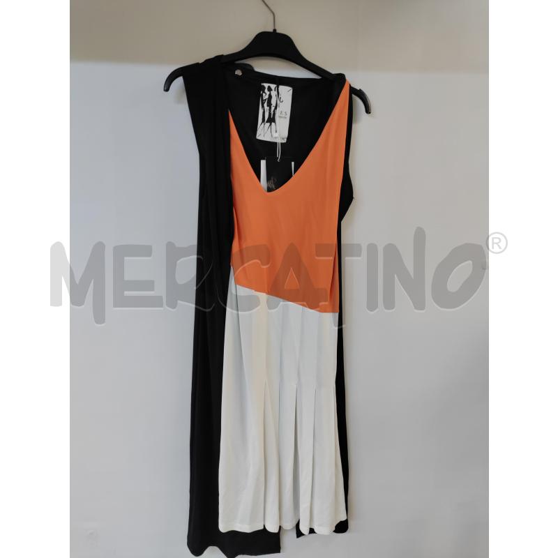 VESTITO DONNA IBLUES NERO ARANCIONE BIANCO | Mercatino dell'Usato Acerra 1
