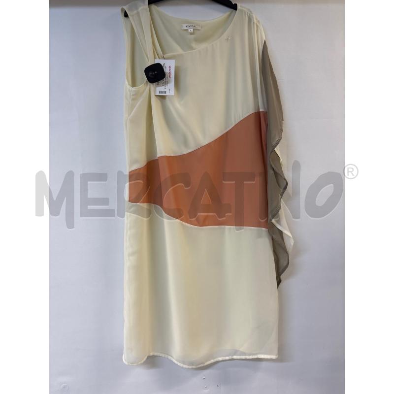 VESTITO DONNA KOCCA BEIGE ARANCIONE | Mercatino dell'Usato Acerra 1