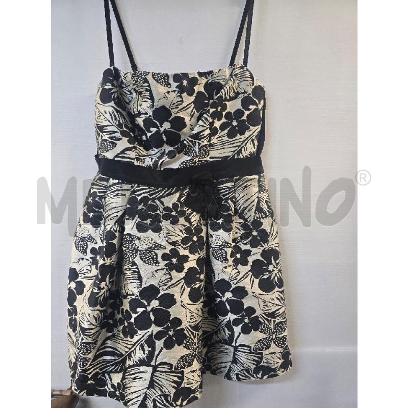 VESTITO DONNA KOCCA BEIGE NERO FIORI | Mercatino dell'Usato Acerra 1