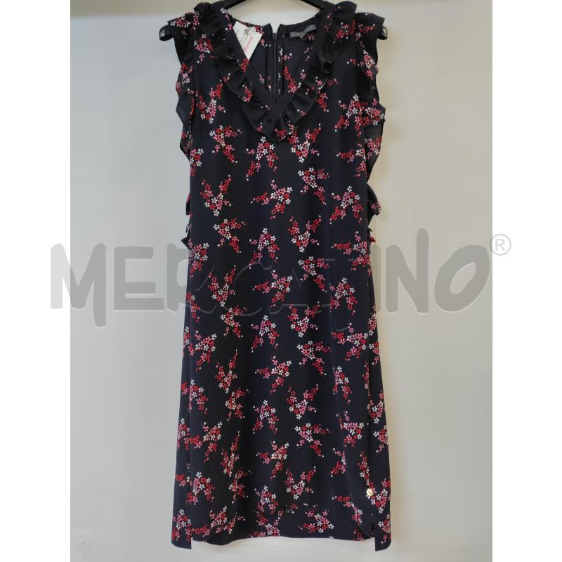 VESTITO DONNA KOCCA BLU FIORI ROSSI ROSA | Mercatino dell'Usato Acerra 1