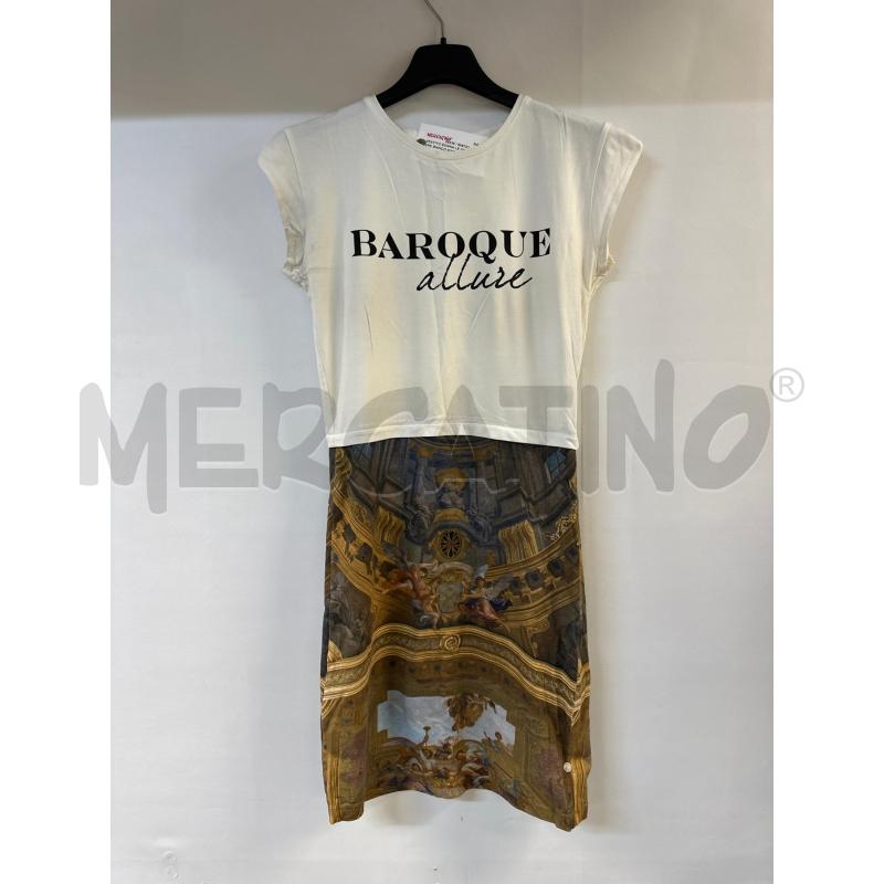 VESTITO DONNA LE VOLIERE BIANCO MARRONE | Mercatino dell'Usato Acerra 1