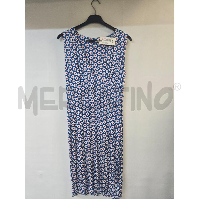 VESTITO DONNA LOVE MOSCHINO BLU FIORI BIANCO VIOLA | Mercatino dell'Usato Acerra 1