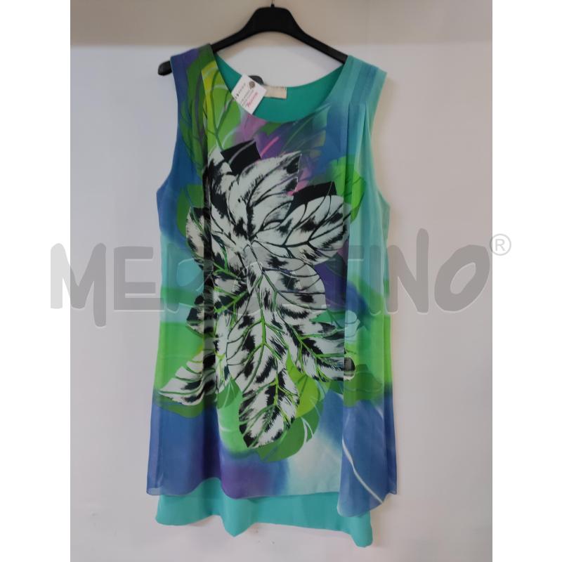 VESTITO DONNA LUISELLA MARIANI BLU VERDE | Mercatino dell'Usato Acerra 1