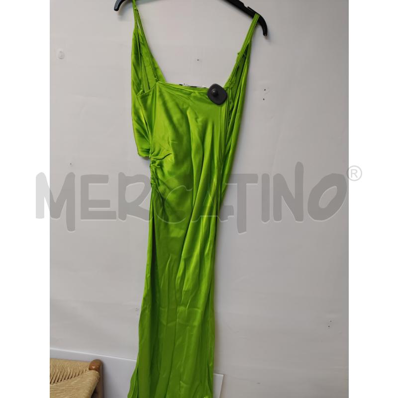 VESTITO DONNA LUNGA ZARA VERDE LUCIDO | Mercatino dell'Usato Acerra 2