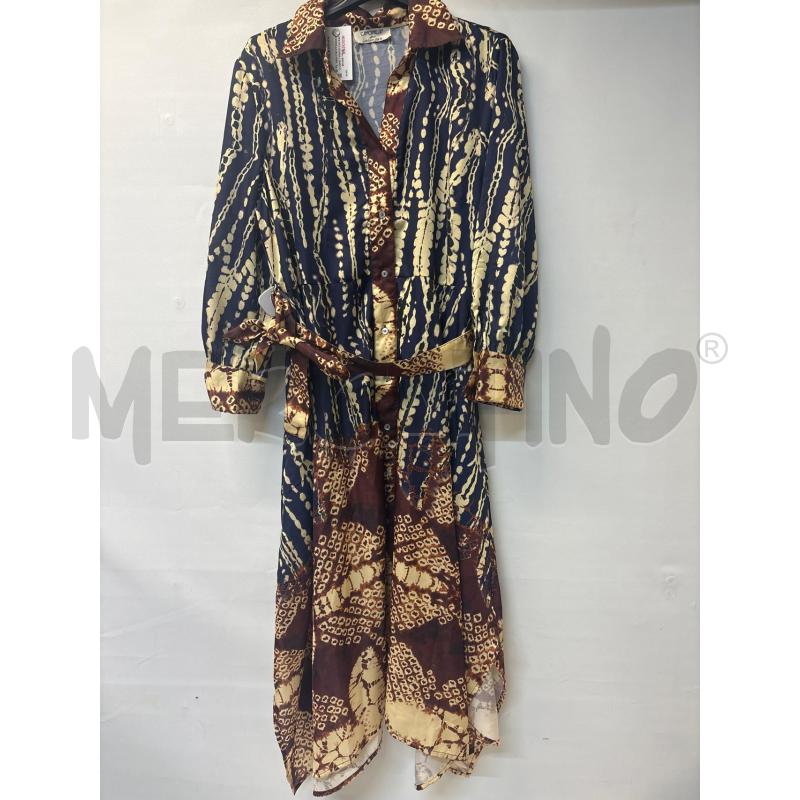 VESTITO DONNA LUNGO CAMOMILLA BLU MARRONE | Mercatino dell'Usato Acerra 1