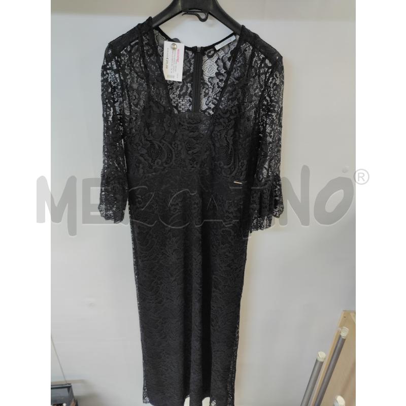 VESTITO DONNA LUNGO CANNELLA NERO RICAMATO | Mercatino dell'Usato Acerra 1