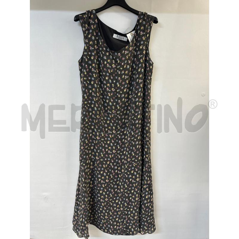 VESTITO DONNA LUNGO MARELLA GRIGIO FIORI GIALLO ROSA | Mercatino dell'Usato Acerra 1