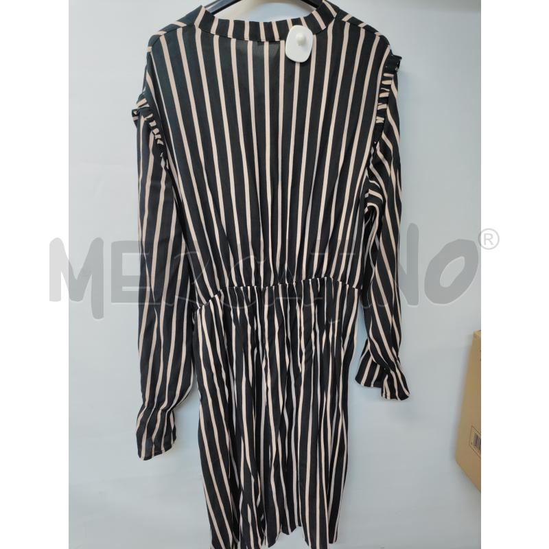 VESTITO DONNA LUNGO OLTRE RIGHE NERO ROSA | Mercatino dell'Usato Acerra 2